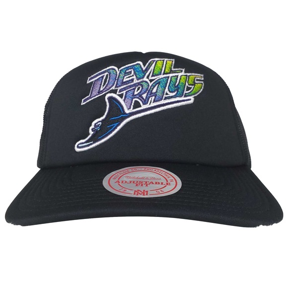 Mitchell & Ness Other - Tampa Bay Devil Rays Mitchell &‎ Ness MLB Foam Trucker Hat Cap 3D Logo Black NWT
